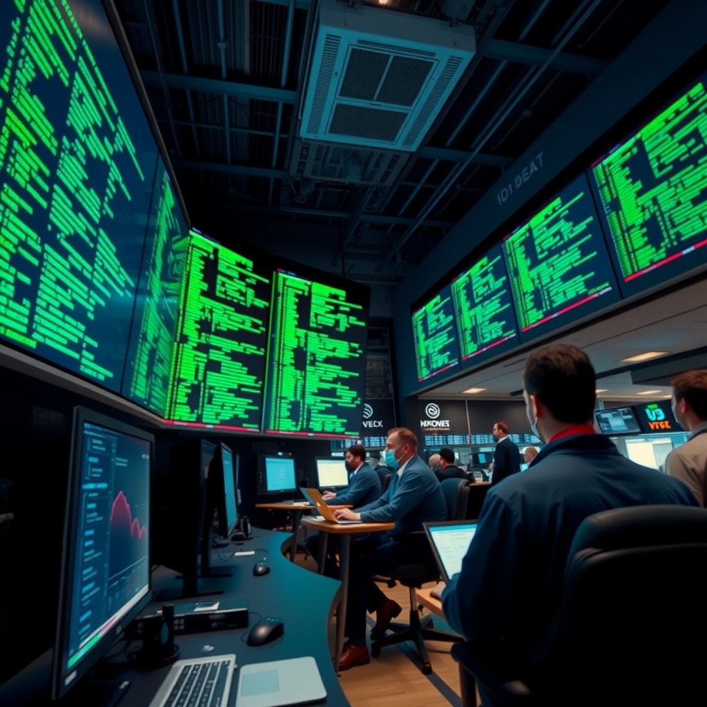 Supporting illustration for Tech Selloff Hits Software and Chip Stocks Alike