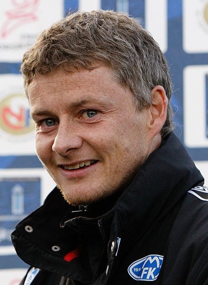 Ole Gunnar Solskjaer after a 2011 match between Tiller and Molde, a club he coached.