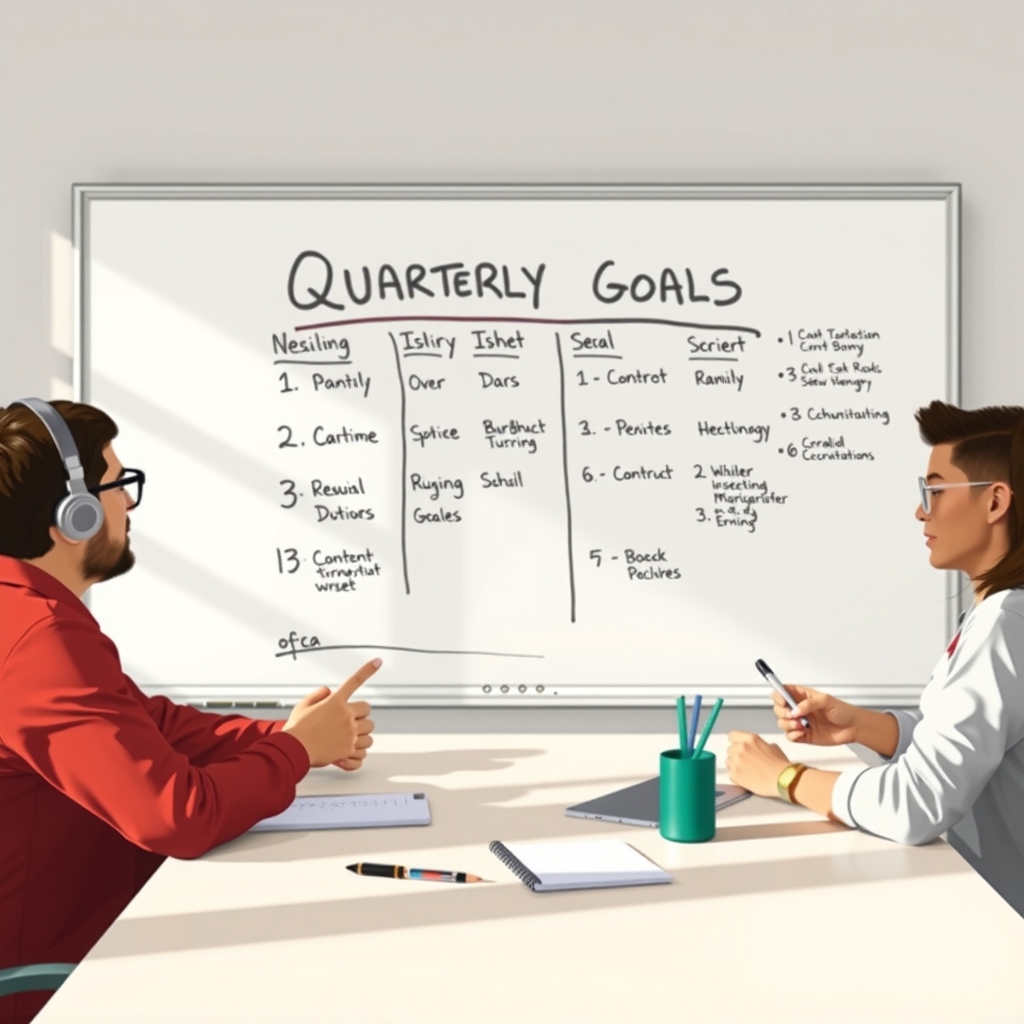 Supporting illustration for Indie Studio Guide Turns to Quarterly Rocks for Hitting Goals