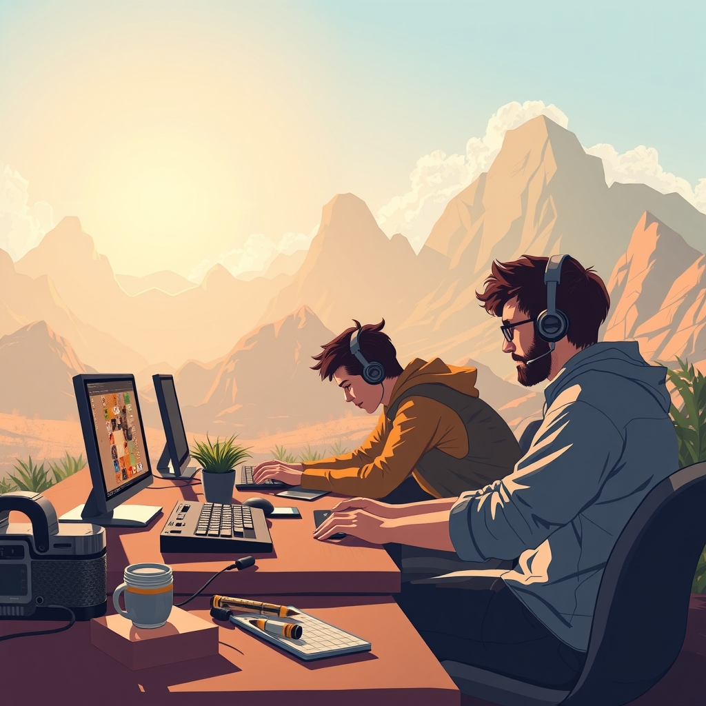 Editorial illustration for Indie Studio Guide Turns to Quarterly Rocks for Hitting Goals